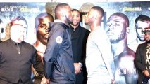 Okolie and Chamberlain square off under watchful eye of Joshua