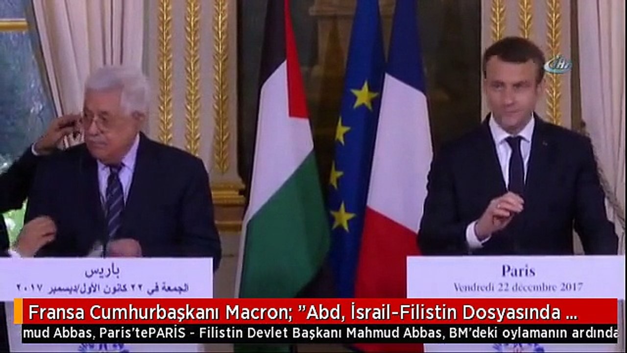 Fransa Cumhurbaşkanı Macron: "Abd, İsrail-Filistin Dosyasında Yalnız Kaldı"- Filistin Devlet...