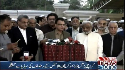 Grand Democratic Alliance media talk in Karachi