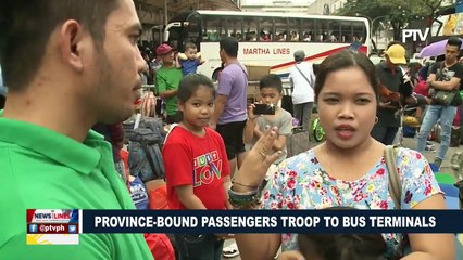Province-bound passengers troop to bus terminals