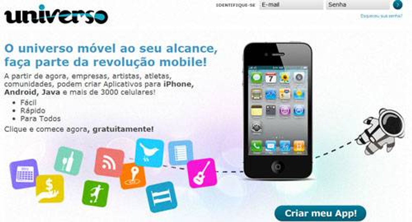 Crie seu próprio aplicativo com poucos clicks