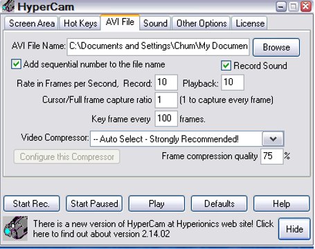 Hypercam: para você gravar áudio da placa e vídeo exibido na tela do computador