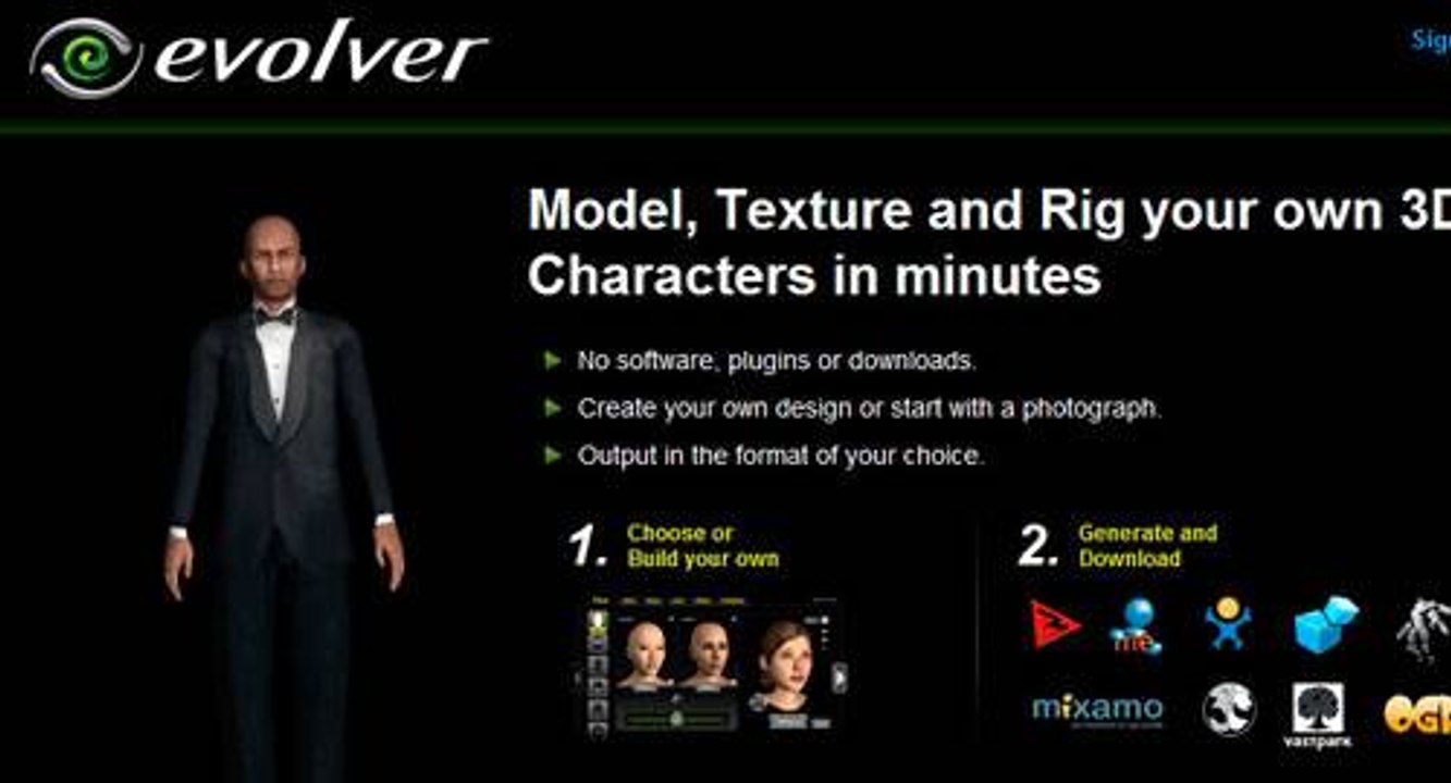 Evolver: Crie seu avatar em 3D