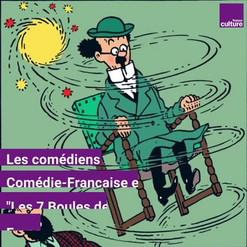 Les 7 Boules de de cristal , dans les coulisses de l'enregistrement avec Tintin, Milou et le capitaine Haddock