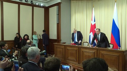 Johnson, Lavrov exchange smiles and barbs on Moscow visit