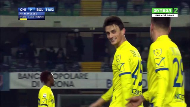 1-1 Roberto Inglese Goal Italy Serie A - 22.12.2017 ChievoVerona 1-1 Bologna FC
