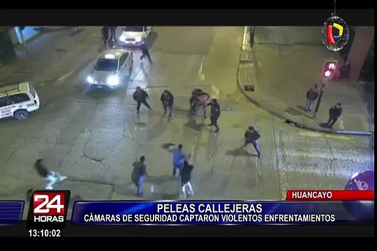 Huancayo: cámaras registran violentas peleas callejeras
