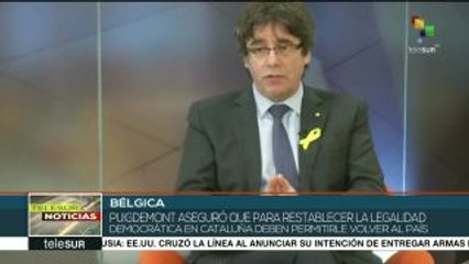 Puigdemont: urgente restitución de legalidad democrática