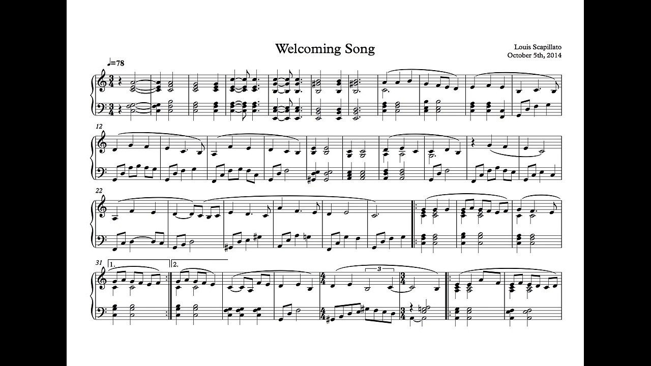 welcoming song