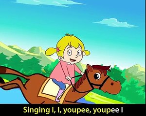 Elle descend de la montagne à cheval