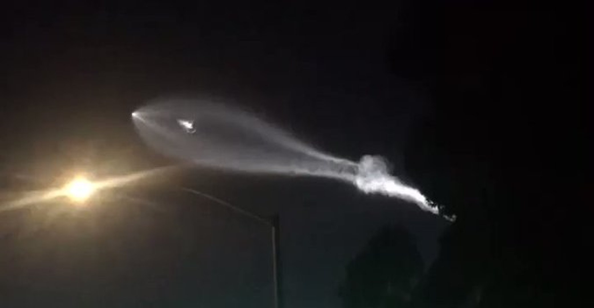 SpaceX Rocket Launch Flares Over Southern California