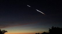 Flying Object Bursting off Coast of California