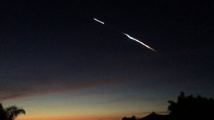 Flying Object Bursting off Coast of California