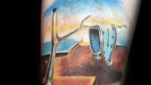 40 Melting Clock Tattoos For Men-hpQfVrx4vKw