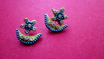 Earrings Making Out Of Paper Back Studs _How to make Paper Earrings _ made out of paper-6kW0z4tLJ1A