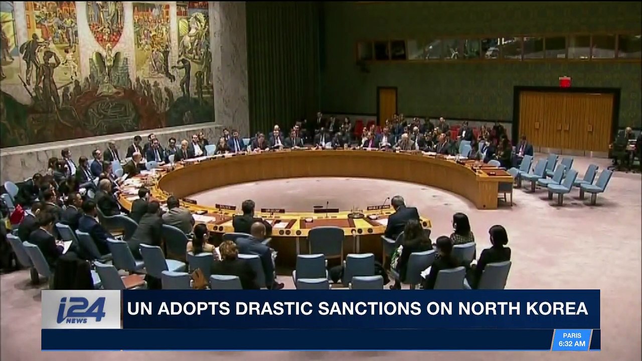 i24NEWS DESK | UN adopts drastic sanctions on North Korea |  Saturday, December 23rd 2017