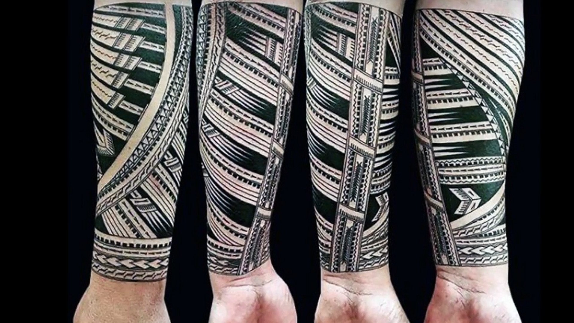polynesian forearm tattoo