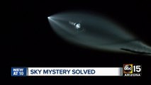 Mysterious light over night sky identified as SpaceX rocket