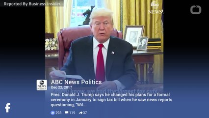 Trump Delivers Tax Reform Bill For Christmas