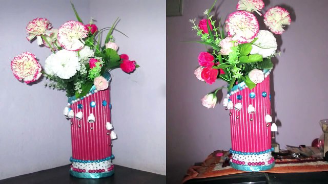 Newspaper Flower Vase making _best out of waste with newspaper_Newspaper Craft Ideas-hmpKI6avVi4