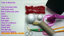 Art and Craft Ideas_Projects for Kids - How to Make Pom Pom Mushroom - Recycled Bottles Crafts-maMJJk-jPhI