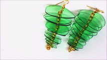 DIY Earrings - Recycled Jewelry Ideas from Plastic Bottle - Recycled Bottles Crafts-BJMV0draI-g