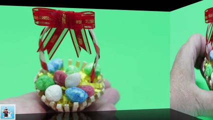 DIY Easter Decorations - How to Make Mini Easter Basket With Eggs _ Recycled Bottles Crafts Udeas-QLWMBUByRHM