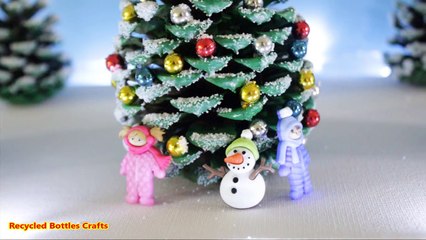 DIY Projects for Kids - How to Make a Christmas Tree Forest - Recycled Bottles Crafts Ideas-5OHVWalSSYs