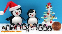 DIY Projects for Kids - How to Make a Mini Penguins Family - Recycled Bottles Crafts Ideas-Zovq5AKXQAI
