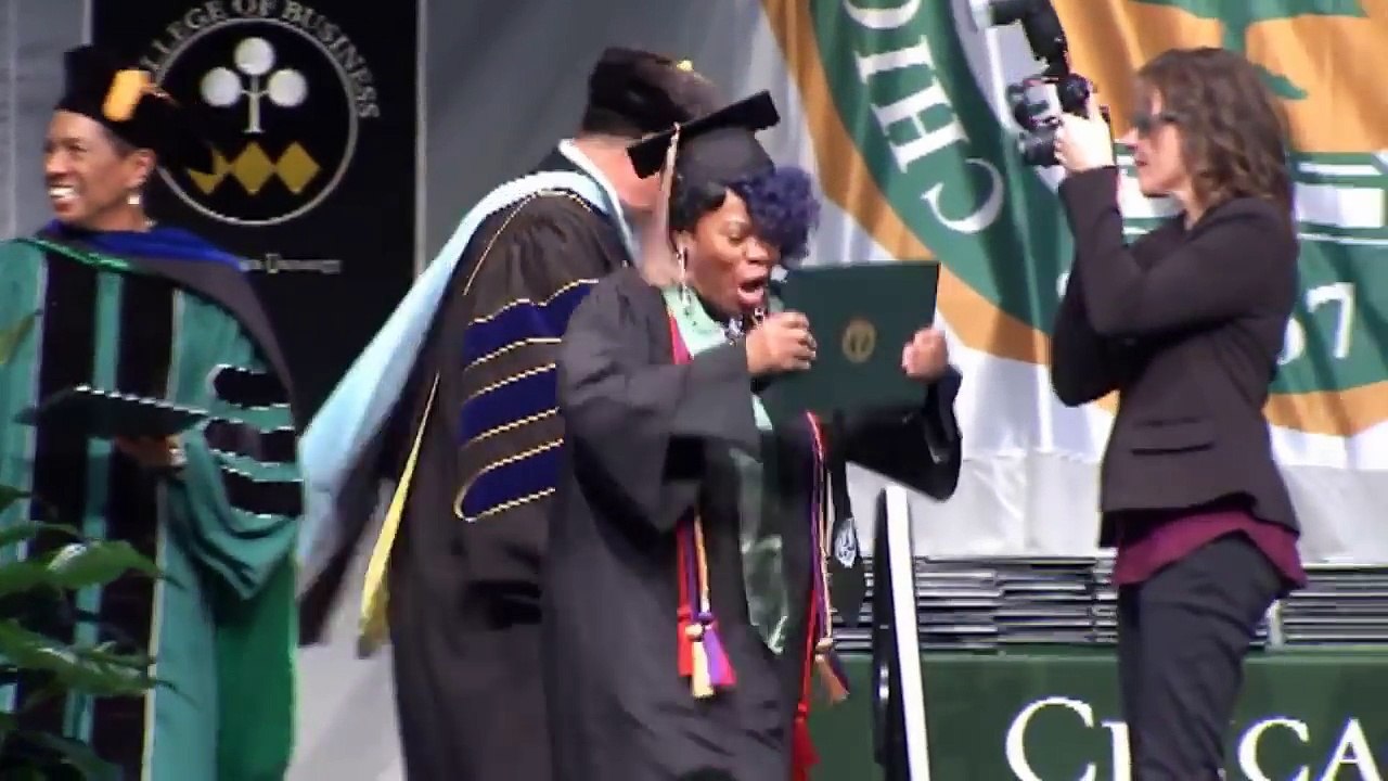 Grandmother, granddaughter graduate college together