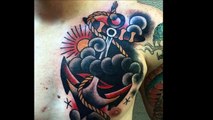 50 Cloud Chest Tattoos For Men-WKKFK2OcXHQ