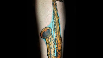 50 Saxophone Tattoos For Men-N3QeCtmvYB8
