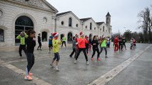 Cours de fitness en plein air de Noël aux Chais Magelis