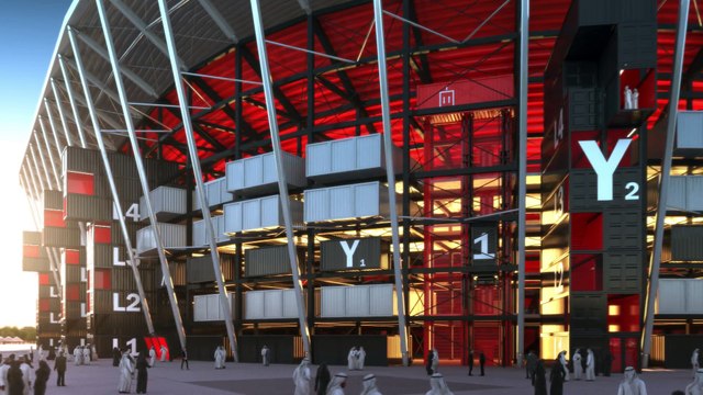 Prochain stade de foot au Qatar à base de Containers !! Coupe du monde 2022