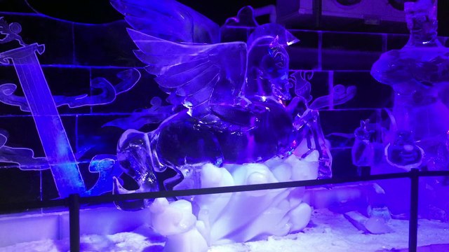 Sculptures de glace- Gare des Guillemins - Liege