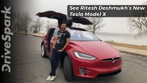 Genelia D'Souza Gifts Tesla Model X To Husband Ritesh Deshmukh For His Birthday - DriveSpark