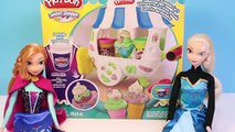 Disney Princess Frozen Play Doh Ice Cream Sundae Cart Playdough Popsicles Ice Cream Sundae Hasbro , Cartoons animated movies 2018