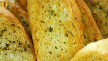 Garlic Bread Recipe, Plain and Cheesy By Food Fusion