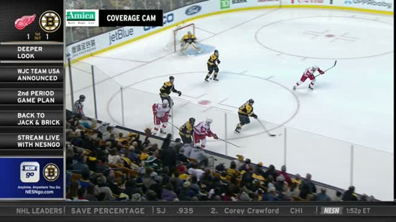 Amica Coverage Cam: Bruins Sloppiness vs. Red Wings