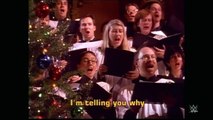 Carolers sing the holiday classic “Sycho Sid is Coming to Town“