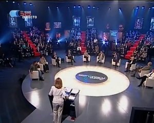 Odete Santos indignada com a vitória de Salazar no programa "Os Grandes Portugueses"