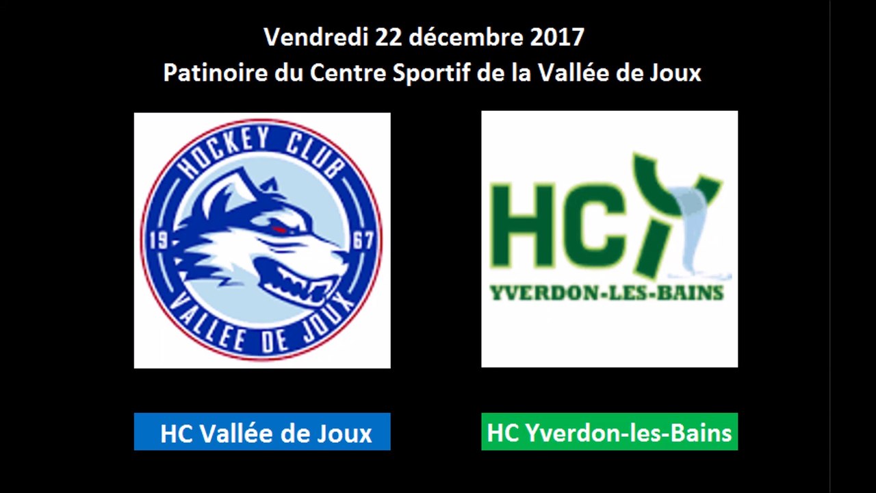 22.12.2017: HC Vallée de Joux - HC Yverdon-les-Bains (1ère ligue)