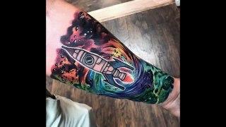 60 Rocketship Tattoos For Men-CyqEk81xiK4