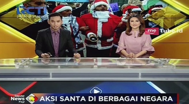 Sekelompok Santa Claus di Bethlehem Protes Keputusan Sepihak Atas Yerusalem