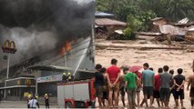 Filipinas se ve sacudida por el fuego y las inundaciones