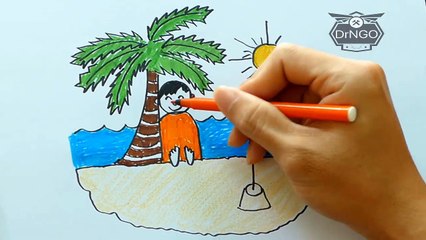 how to draw beach scene from word beach _Easy drawing for kids - DrNGO-OT_YWF0I1X0.f136