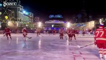 65 yaşındaki Putin gençlere taş çıkardı: Kızıl Meydan'da buz hokeyi