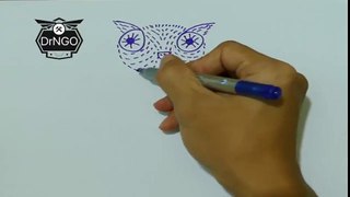 Easy drawing for kids_How to draw a cute cat owl -Drngo-26ZQDqx9D0o