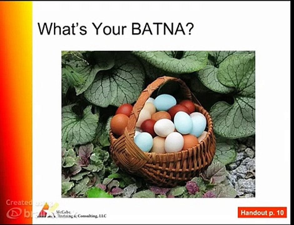 Negotiating Skills - Understanding BATNA