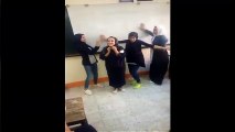 طالبات مدرسة فى دمياط يرقصن على أغاني المهرجانات